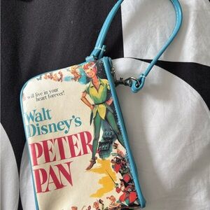 Disney Peter Pan Vintage-Style Wristlet with Blue and Green Accents